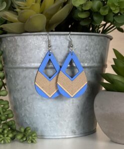 Boho Chevron Teardrops- Blue