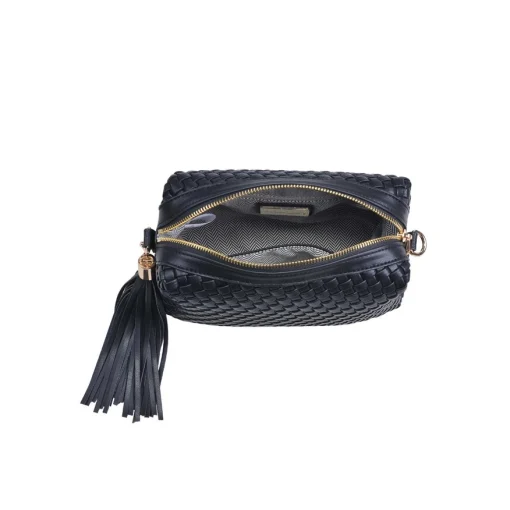 Roxana Woven Crossbody- Black - Image 5