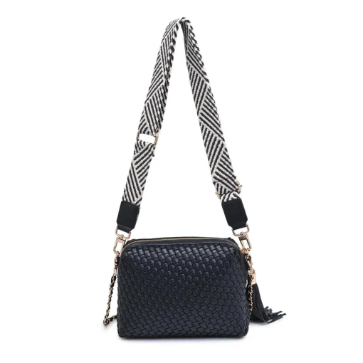 Roxana Woven Crossbody- Black - Image 4